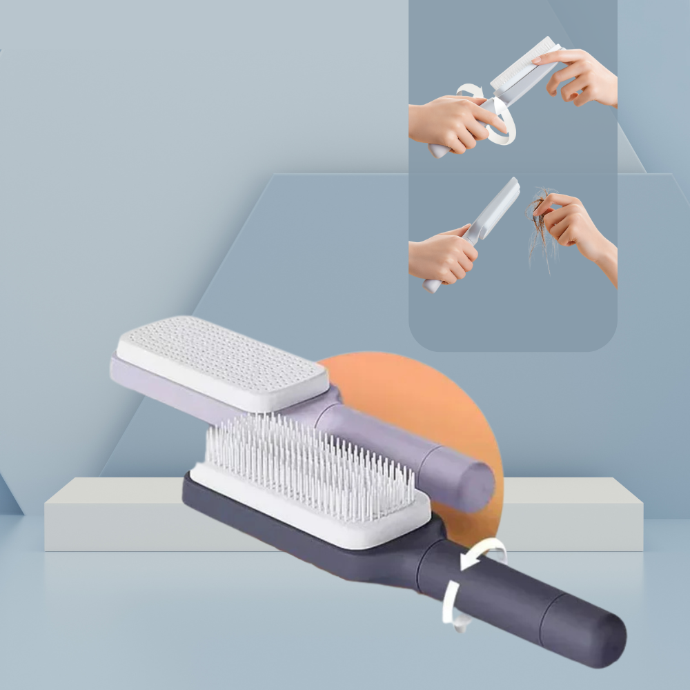 Selbstreinigende Haarbürste – Antistatisch & mit Massage-Airbag